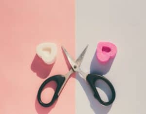broken hearts and scissors