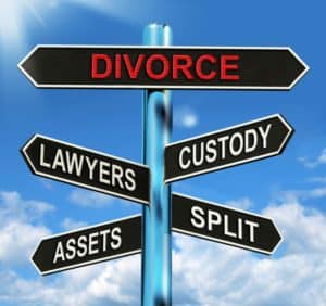 divorce sign post